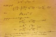 An original manuscript of Einstein's General Relativity, which has yet to be reconciled with Quantum Theory.